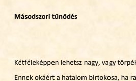 Másodszori tűnődés